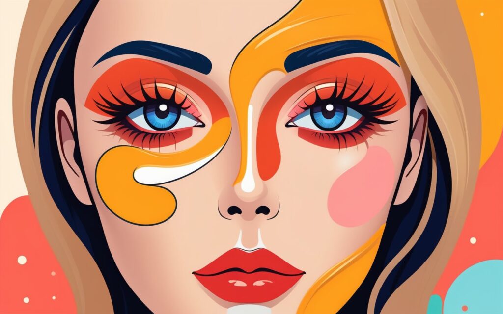 Макияж дня в стиле икон эпохи с использованием современных техник Contouring и Глазного искусства