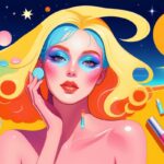 Макияж дня с использованием биолюминесцентных средств для ночных образов