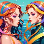 Создание объемных причесок из резинок и лент с использованием техники плетения под водой